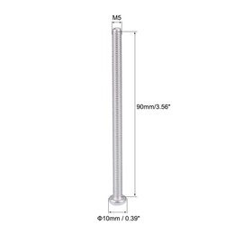 TOP-VIGOR 5Pcs Cross Pan Head Machine Screws, M5x90mm Phillips Round Head Screws Bolts for Machinery, Furniture, Car, Motorcycle Repair, Electronic Products, Ship Assembly, and DIY