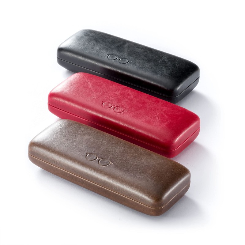 FEFI - Hard Case Glasses Case in Leather Look with
