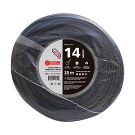 IUSA, Cable THHW-LS, Calibre 14 AWG, Conductor eléctrico, Instalaciones Residenciales, Oficinas, Construcciones industriales, Material cobre, Resistente al calor y humedad, Color negro, 20 m.