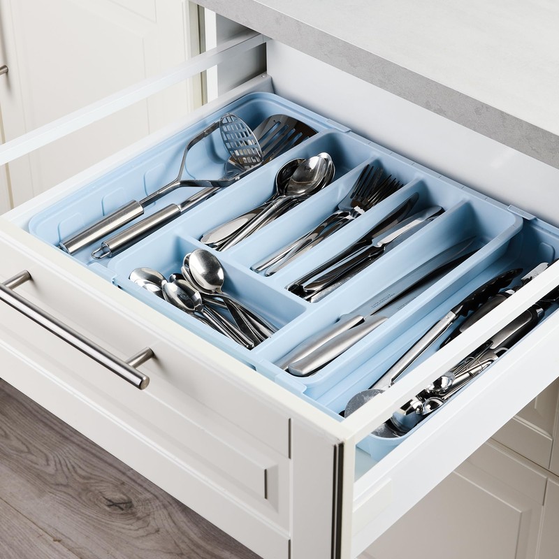 Minky Cutlery Drawer Organiser, Extendable Cutlery Sorter, Kitchen Storage &