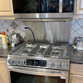 dttbgg 12" By 30" Stove Backsplash Splatter Guard Range Hood Back splash Wall Shield...