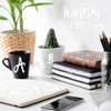 TaoBary 416 Pcs White Letter Stickers, 8 Sheets Cursive Alphabet