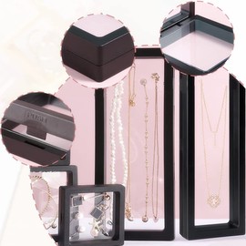 Rubber Strap Display Case, 9.1 x 3.5 inches (23 x 9 cm), Can Badge Display, Vertical and Horizontal, Scratches, Dirt, Dust, Antioxidation, Removable Base, Acrylic Key Holder, High Transparency, Suitable for Viewing, Pack of 5