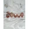 ✨Rose mother-of-pearl handmade nail tips✨ - Long round / ✨로즈자개