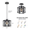 XSDeTu 2 Pack Farmhouse Pendant Lights, Modern Black Hanging Light