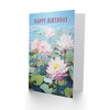 Artery8 Birthday Greeting Card Lotus Pond Flowers For Her