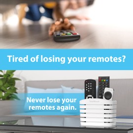 TotalMount Remote Control Holder – Premium Quality and Extra Stable to Place Near Your TV, Bed, or Table (Medium – Fits Three Remotes, Premium White)