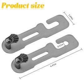 KHGUZ 2PCS Car Seat Headrest Hooks, Multifunctional Metal Leather Vehicle Storage Hangers for Purses and Handbags, Foldable Auto Interior Seat Back Organizer Hook, Universal Fit (Gray)