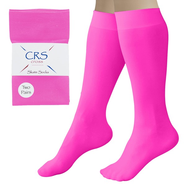 CRS Cross Figure Skating Socks (2 Pair) Knee High Tights