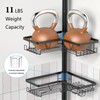 ZUNTO Shower Caddy Corner for Bathroom, Tension Pole, Adjustable 25in-114in
