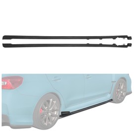 HECASA Side Skirts Compatible with 2015-2021 Subaru WRX & WRX STI 4-Door Sedan Rocker Panel Extension Splitter Side Splitter ABS Plastic Black