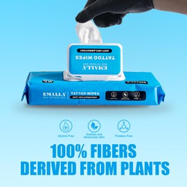 Yuelong Green Soap Tattoo Wipes 96Count XL Cleaning TattooCare Wipes for During Tattooing & Aftercare Studio-Grade, Natural Formula Wipes for Tattooing, Microblading & Piercing Care