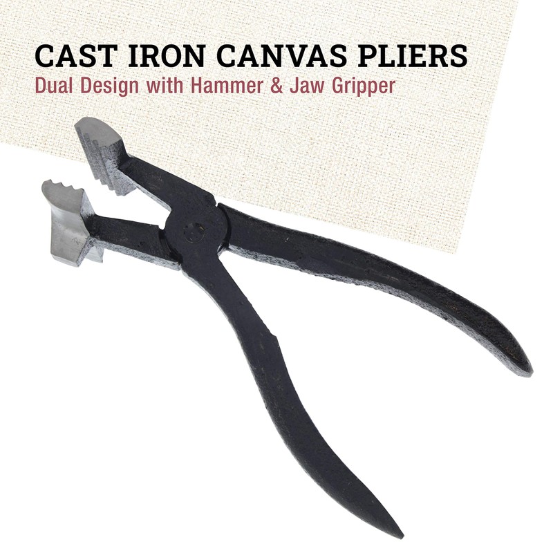 U.S. Art Supply Canvas Stretcher Pliers - Cast Iron Tool