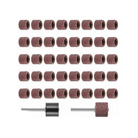 DPWOUM 42 Pcs Pet Nail Grinder Replacement Kit with Grit Nail Smoother Sanding Drum Set Claw Grooming Supplies for Dog Claw Care