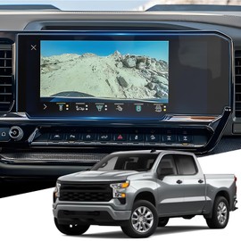 For 2025 Chevy Silverado Screen Protector - (2PCS) 2022-2025 Chevy Silverado& Sierra 1500/ 2024-2025 Silverado& Sierra 2500HD 3500HD (No Buttons on the Screen) 13.4 Inch Screen Protector - Anti Glare