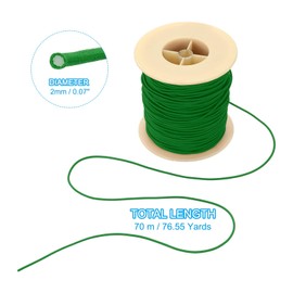 PATIKIL Stretchy String for Bracelets 77 Yards / 70 M, 2 mm Elastic Cord for Jewelry Making, Necklaces, Beading and Crafts DIY, Dark Green