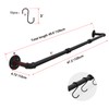 TLBTEK 50 inch Black Pipe Pot Bar Rack Wall Mounted