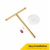 Gold Hand Towel Holder Stand with Heavy Marble Base, T-Shape