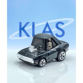 Hot Wheels '70 Dodge Charger (Black) 2/5 Tooned - 2023-153/250 (Short Card) - COMES IN A KLAS CAR KEEPER PROTECTIVE COLLECTORS CASE - HKG57