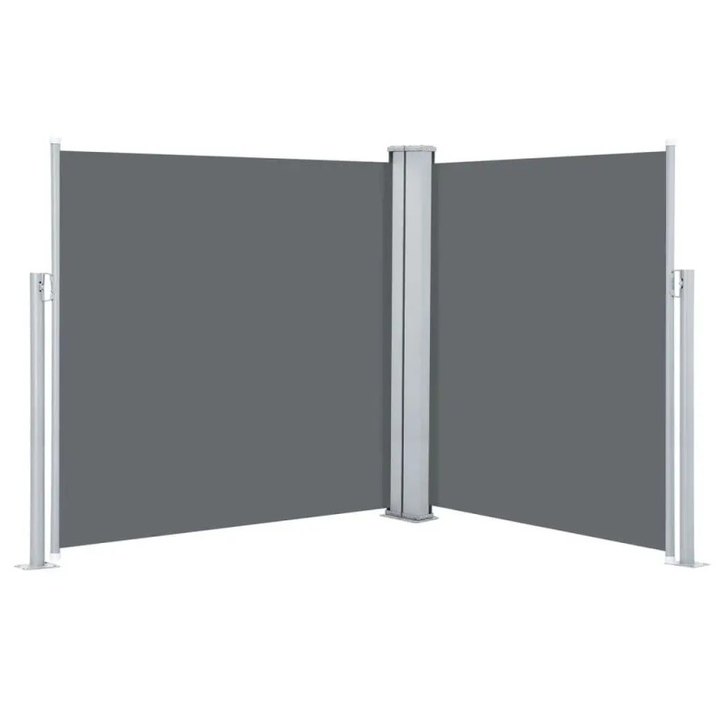 Anthracite Retractable Side Awning 55.1\"x236.2\" for Patio FurnitureColor: Anthracite Color
