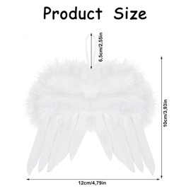 White Small Angel Wings, Angel Wings Christmas Tree, Angel Wings Decoration, Hanging Angel Wings, White Small Angel Wings, for Decoration, Home, Wedding, Party, Christmas, Pack of 10