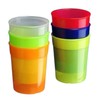 AIOS Dishwasher Safe Stackable Neon Yellow Plastic Cups/Beakers/Tumblers 250ml (Set