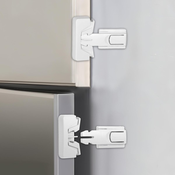 BOHUIZ 2 PCS Safety Child Proof Refrigerator Lock, Upgrade Refrigerator/Fridge/Freezer