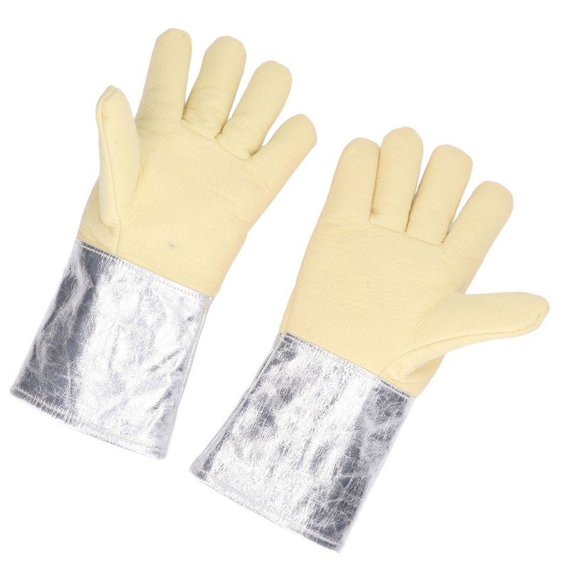 1 Pair Aluminum Foil Gloves High Temp Resistance Heat Insulation
