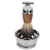 Safety Men Grooming Set Trimming Soap Stand Bowl Beard Brush