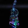 Cello Shaped Music Box with LED Lights Transparent Musical Box