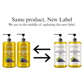 Essentially KateS- Aceite de semilla de uva 33,8 fl oz - Paquete de 2 x 16,9 fl oz - 100 puro y natural y prensado en fro                             