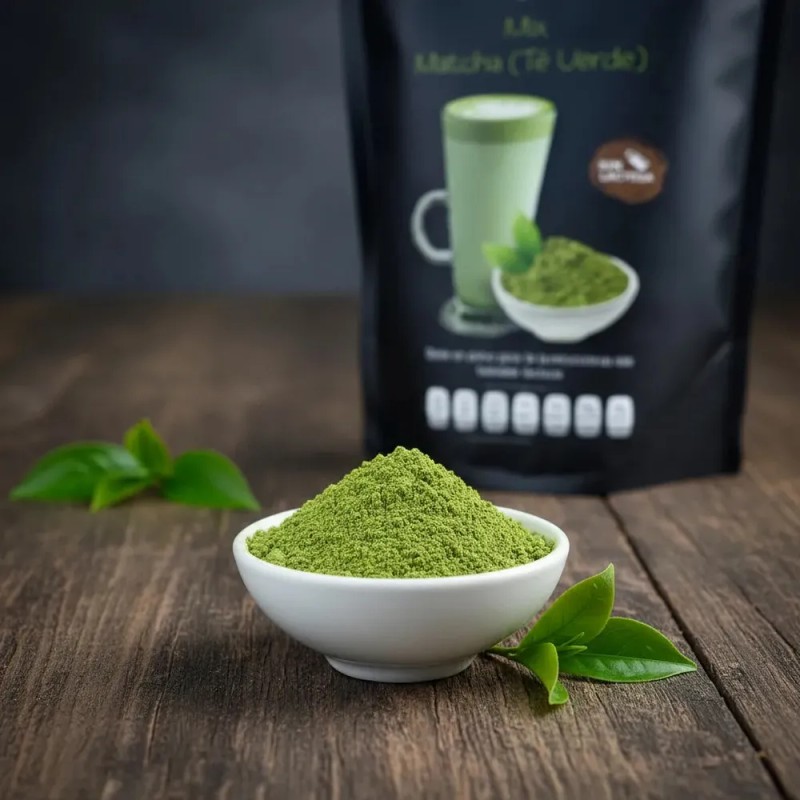 Té Verde Matcha en Polvo Sin Lactosa 900g Ideal para