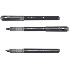 10 x Paper Mate Inkjoy Rollerball Pen | Liquid Ink that is Quick-Drying with Less Smudge | 0.5mm Needle Point Fine Nib for Precise Writing | Black Colour Ink | Loose in Plain Packaging