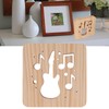 LED Night Light Unique Guitar Hollow Design 3D Wooden Night