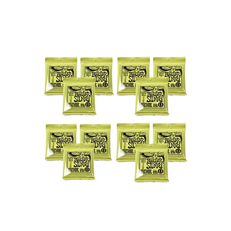 Ernie Ball 2221 Regular Slinky 6-String Electric Guitar Strings 12-Pack