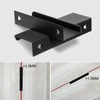 Heveer Black Furniture Handles, 80 mm, Hidden Cabinet Handles, Kitchen
