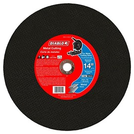 Diablo Chop Saw Disc for Precision Cutting of Metal - 14" Diameter, 1" Arbor, 1 Hub Type, 7/64" Thickness, 4350 Max RPM - DBD014109A01F