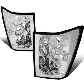 Auto Dynasty Compatible with 2005-2006 Jeep Grand Cherokee Chrome Housing Altezza Style Tail Light Brake/Parking Lamps