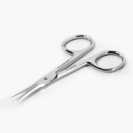 STERLING Professional manicure and pedicure scissors, precision for cutting cuticle and shortening nails, straight, silver and polished, ST-11224-STR