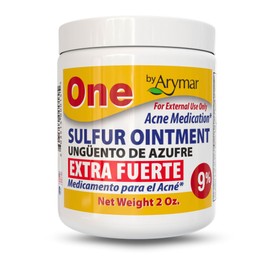 Arymar Sulfur Ointment 9% Acne Spot Formula for Face and Body: Maximum Strength Formula, Helps Dry Pimples, Blackheads, and Clogged Pores, Intensive Strength Skin manteinence Ointment, 2 oz