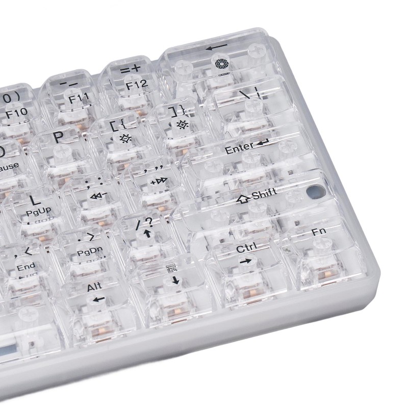 61 Keys Transparent Mechanical Keyboard Clear Keycap Wired Gaming Keyboard