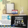 【Upgraded】11.5" Large Digtal Clock with Voice-Talking Day and Date for