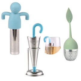 3er Set Süßes Teesieb, Kreatives Sieb für Losen Tee, Teesieb Teeei, Tee-Filter, Tea Infuser, Teesieb, Teeei Teefilter Teeei Teefilter Set, aus Lebensmittelechtem und BPA freiem Silikon