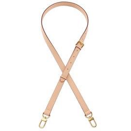 HUADEK Vachetta Leather Purse Strap Replacement Crossbody Handbag Long Adjustable (Beige-Leather strap)