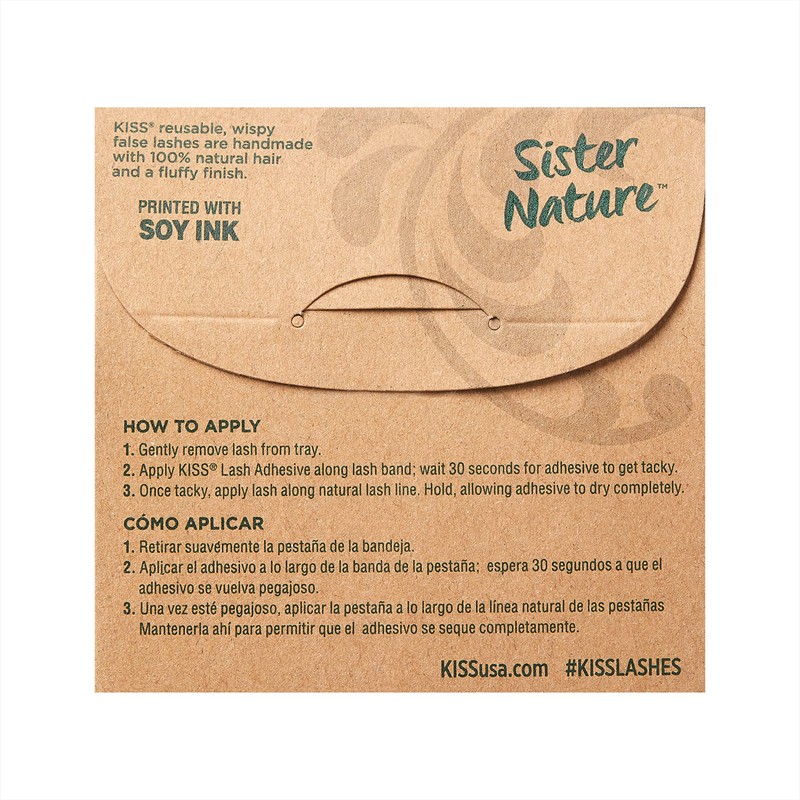 KISS Sister Nature Collection 1 Pair of Eyelashes, Will, 100%