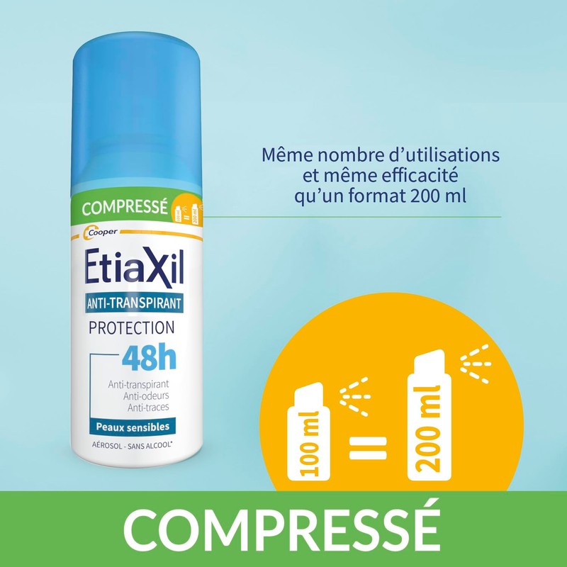 ETIAXIL Antiperspirant - Moderate Sweating - Armpits - Compressed -