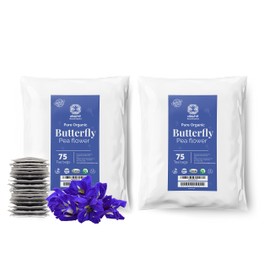 Akshit Butterfly Flower Tea Bags,150 Blue Tea Bags, Clitoria Ternatea, Natural Dried Butterfly Flowers, Pure Butterfly Pea Tea, Artificial Flavor & Color Free
