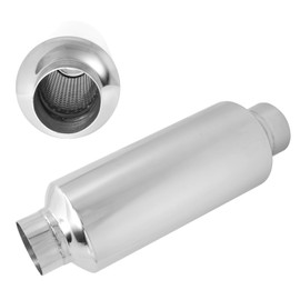 PTEROSAUR 2.5 inch Muffler,Exhaust Silencer,Exhaust Muffler Universal Resonator Stainless Steel Straight Through Exhaust Muffler (2.5"- 4.5", 13" Length)