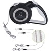 Chew Proof Retractable Dog Leash with 2 Heavy Duty Anti-Chewing
