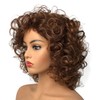 Wiginway Short Curly Synthetic Wigs Women Costume Wig Natural Looking,